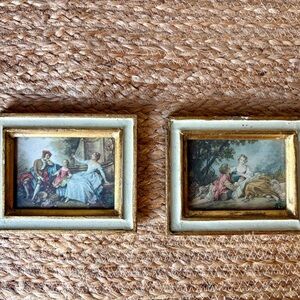 Two Ornate framed pictures “made in Italy”